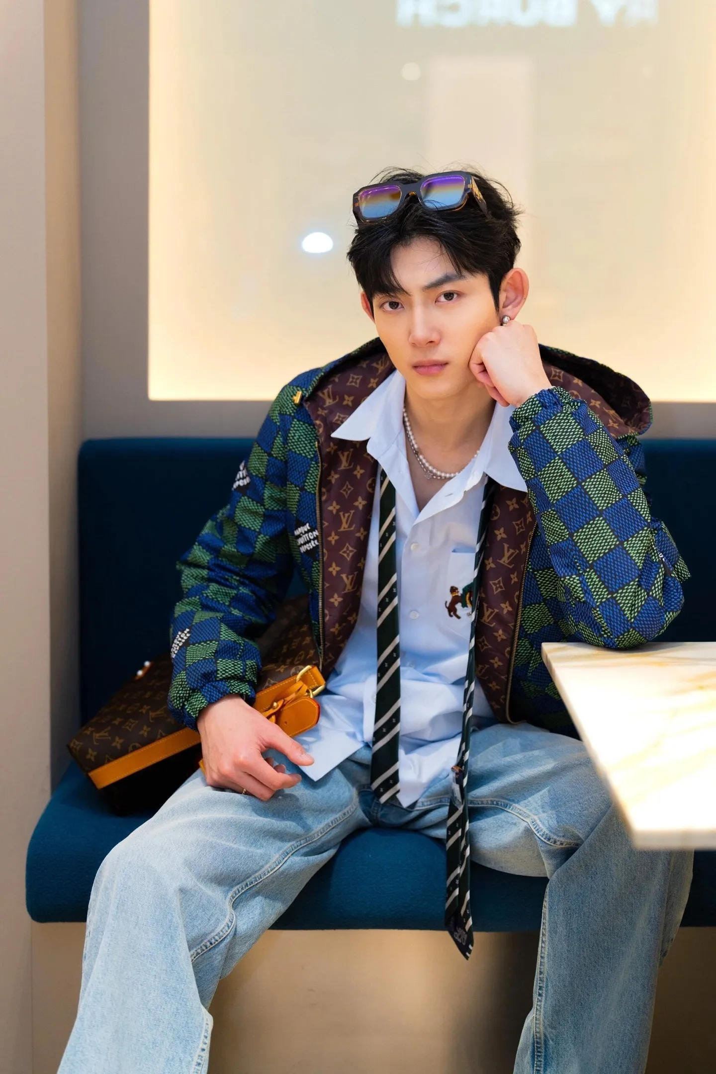 Louis Vuitton/Louis Vuitton presbyopic checkerboard double-sided jacket